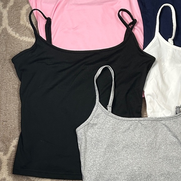 Women's Camisole Tops - Black, Pink, Navy, White, Gray - Picture 5 of 6